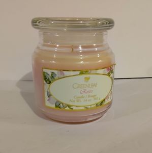 NEW Rose Scented Glass Candle by Greenleaf